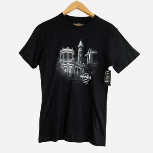 Hard Rock Cafe Ponce Puerto Rico Architectural Graphic Tee Black NWT Medium